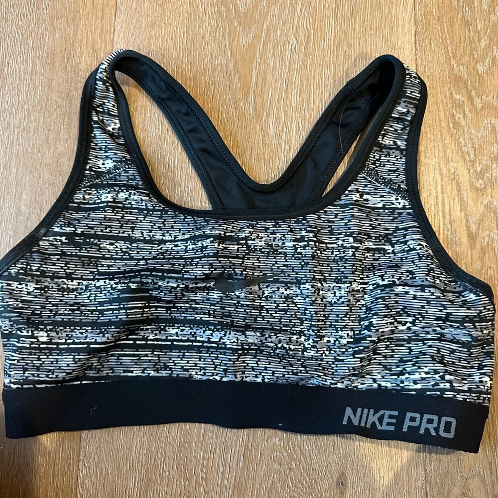 Black and Gray Nike sports bra